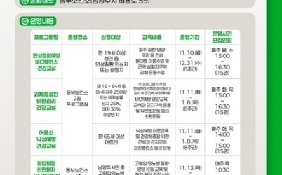 (1104)[동부보건소 건강증진과]남양주시 동부보건소, 고혈압·당뇨병 예방 위한 자가관리 프로그램 운영(포스터).jpg width: 100%; height : 150px