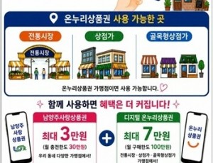 (0805)[지역경제과]‘시민혜택 올리고, 소상공인 매출 늘리고’… 남양주시, 온누리상품권 사용처 확대(사진).jpg