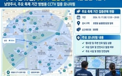 (1006)[스마트도시과]남양주시, 가을 축제 안전 위해 방범용 CCTV 집중 모니터링(사진).jpg width: 100%; height : 150px